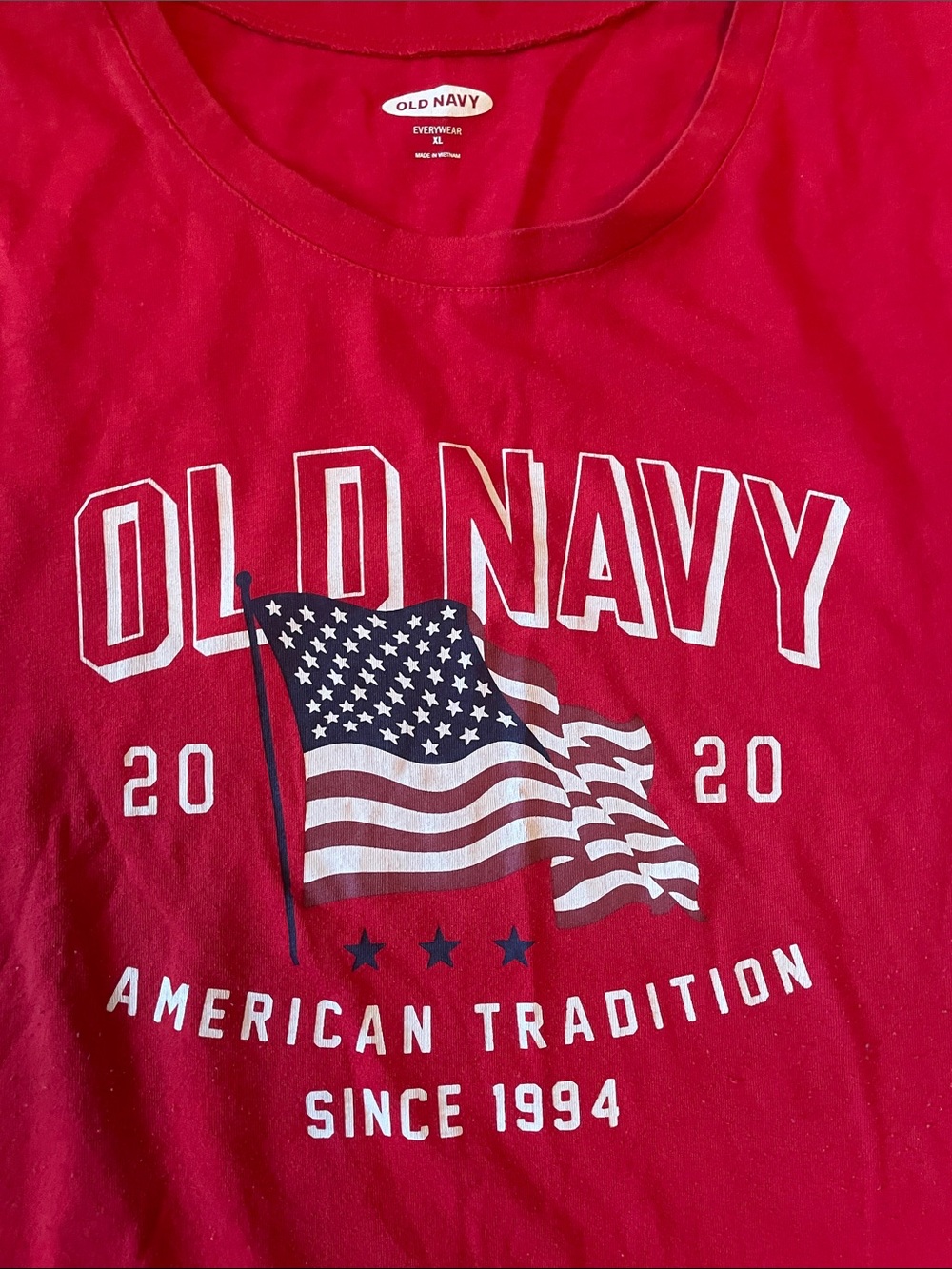 Old Navy Red & Navy American Flag Graphic Tee